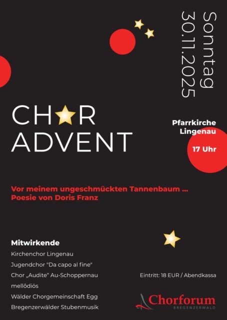Choradvent chorforum advent 2025 plakat bild