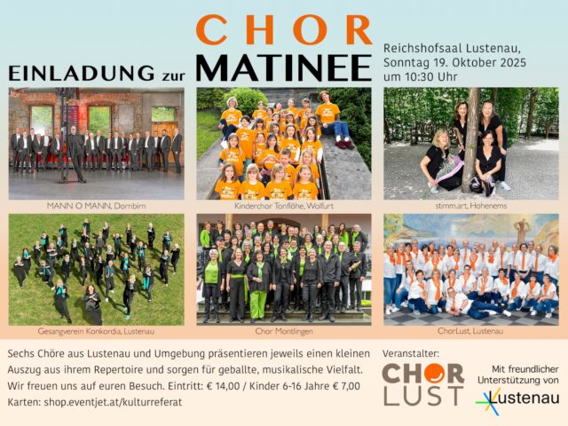 Chor-Matinee die chorlust freut sich auf einen gut gefuellten reichshofsaal